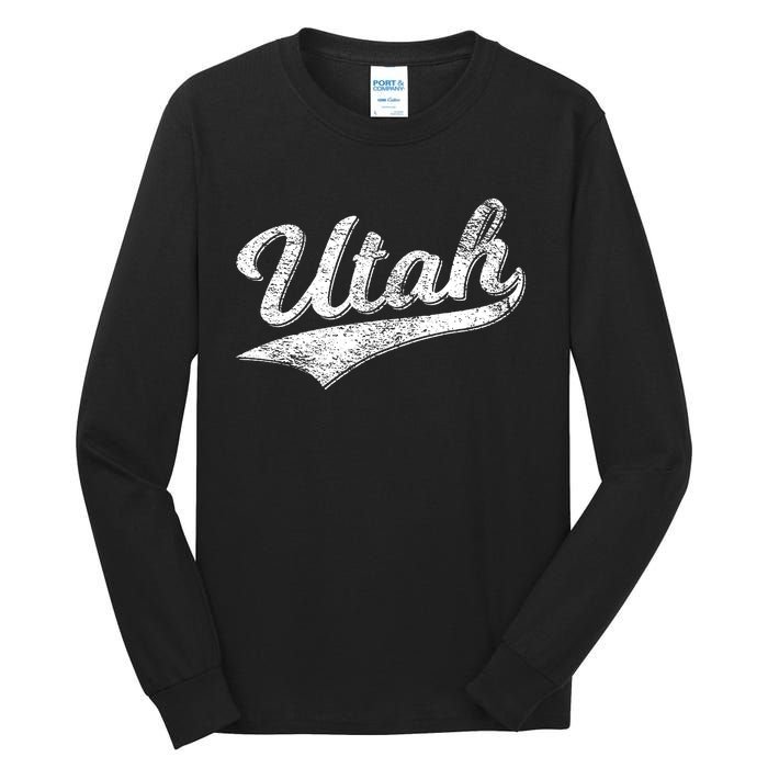 Utah Varsity Script Sports Athletic Jersey Style Tall Long Sleeve T-Shirt