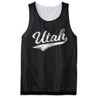 Utah Varsity Script Sports Athletic Jersey Style Mesh Reversible Basketball Jersey Tank