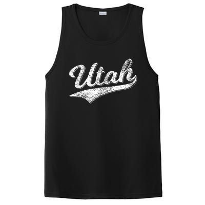 Utah Varsity Script Sports Athletic Jersey Style PosiCharge Competitor Tank