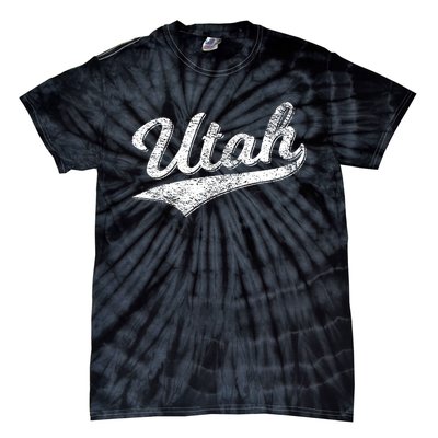 Utah Varsity Script Sports Athletic Jersey Style Tie-Dye T-Shirt