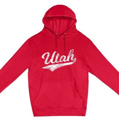 Utah Varsity Script Sports Athletic Jersey Style Premium Pullover Hoodie