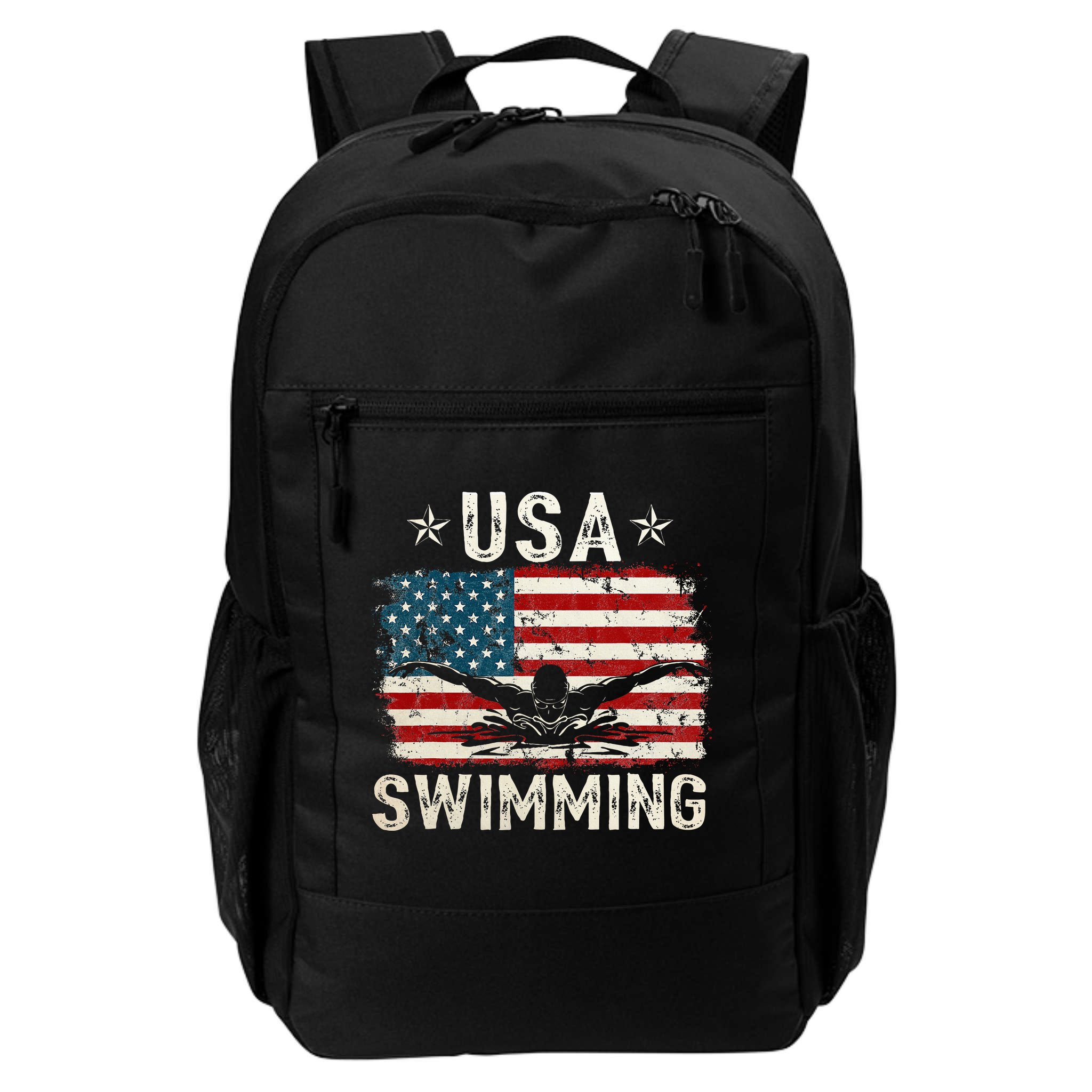 Usa Vintage Swimming Team Retro Support Usa Backpack