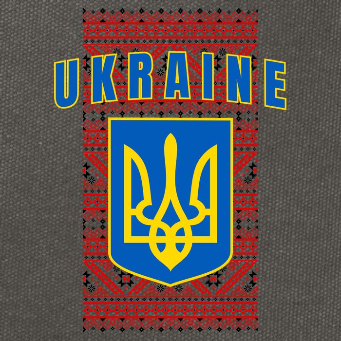 Ukraine Vyshyvanka Trident Flag Support Cotton Canvas Backpack