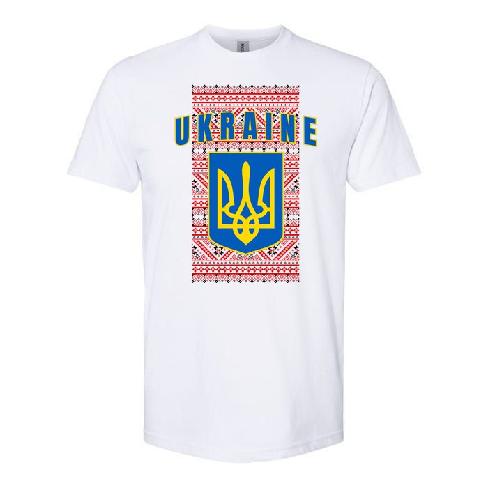 Ukraine Vyshyvanka Trident Flag Support Softstyle CVC T-Shirt