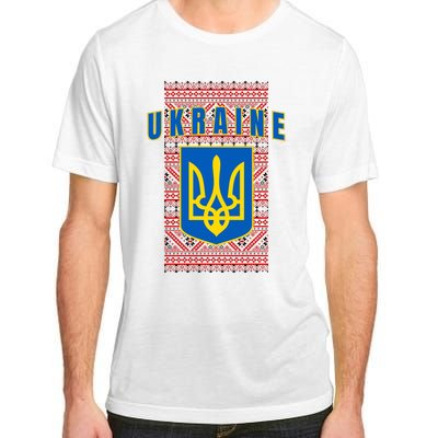 Ukraine Vyshyvanka Trident Flag Support Adult ChromaSoft Performance T-Shirt