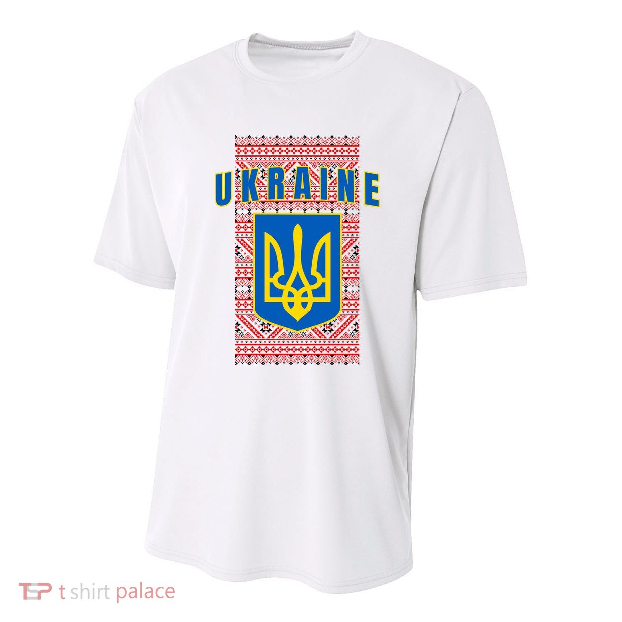 Ukraine Vyshyvanka Trident Flag Support Youth Performance Sprint T-Shirt