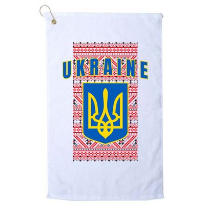 Ukraine Vyshyvanka Trident Flag Support Golf Towel
