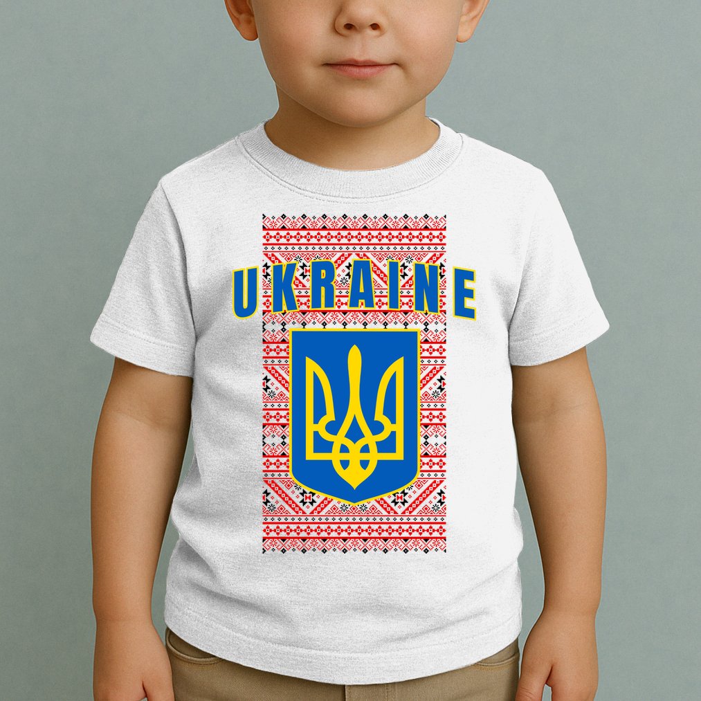 Ukraine Vyshyvanka Trident Flag Support Toddler T-Shirt