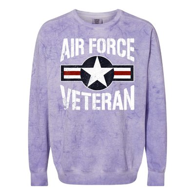 Usaf Veteran Us Air Force Veteran Colorblast Crewneck Sweatshirt