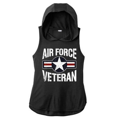 Usaf Veteran Us Air Force Veteran Ladies PosiCharge Tri-Blend Wicking Draft Hoodie Tank