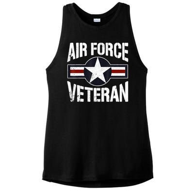 Usaf Veteran Us Air Force Veteran Ladies PosiCharge Tri-Blend Wicking Tank