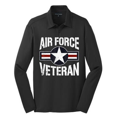 Usaf Veteran Us Air Force Veteran Silk Touch Performance Long Sleeve Polo