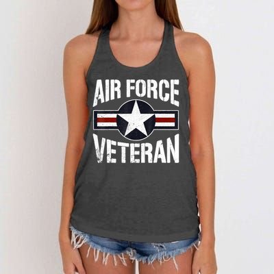 Usaf Veteran Us Air Force Veteran Women's Knotted Racerback Tank