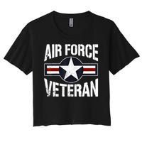 Usaf Veteran Us Air Force Veteran Women's Crop Top Tee