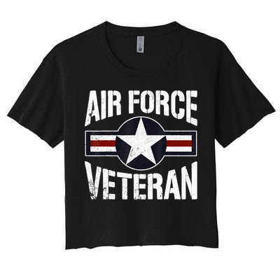 Usaf Veteran Us Air Force Veteran Women's Crop Top Tee