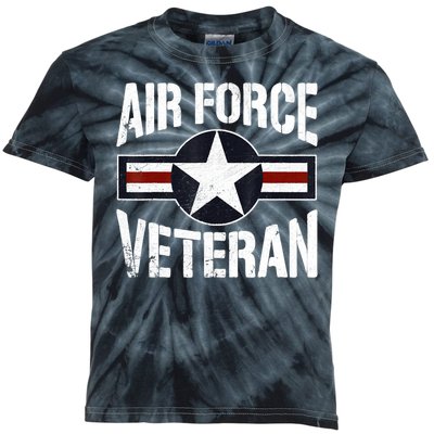 Usaf Veteran Us Air Force Veteran Kids Tie-Dye T-Shirt