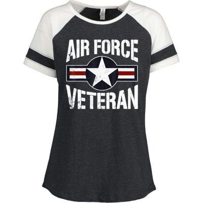 Usaf Veteran Us Air Force Veteran Enza Ladies Jersey Colorblock Tee