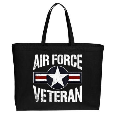 Usaf Veteran Us Air Force Veteran Cotton Canvas Jumbo Tote