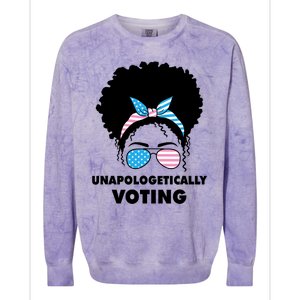 Unapologetically Voting Colorblast Crewneck Sweatshirt