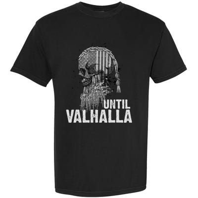 Until Valhalla Viking US Flag Vintage Til Valhalla Garment-Dyed Heavyweight T-Shirt