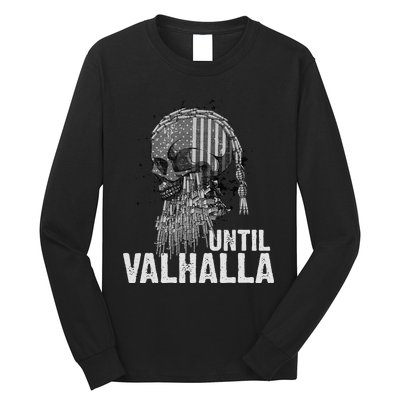 Until Valhalla Viking US Flag Vintage Til Valhalla Long Sleeve Shirt