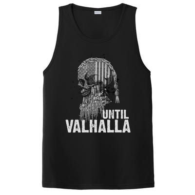 Until Valhalla Viking US Flag Vintage Til Valhalla PosiCharge Competitor Tank