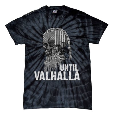 Until Valhalla Viking US Flag Vintage Til Valhalla Tie-Dye T-Shirt