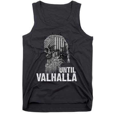 Until Valhalla Viking US Flag Vintage Til Valhalla Tank Top