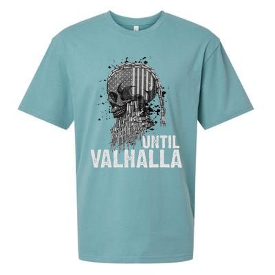 Until Valhalla Viking US Flag Vintage Til Valhalla Sueded Cloud Jersey T-Shirt