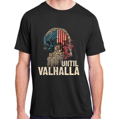 Until Valhalla Viking Us Flag Vintage Til Valhalla Adult ChromaSoft Performance T-Shirt