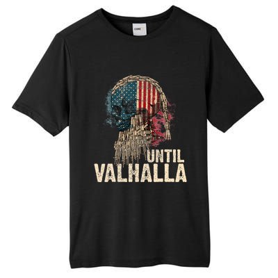 Until Valhalla Viking Us Flag Vintage Til Valhalla Tall Fusion ChromaSoft Performance T-Shirt