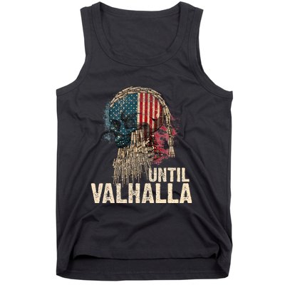 Until Valhalla Viking Us Flag Vintage Til Valhalla Tank Top