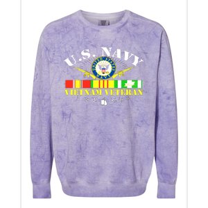 US Vietnam Veteran USA Flag Vietnam Vet Colorblast Crewneck Sweatshirt