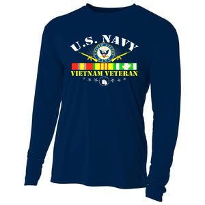 US Vietnam Veteran USA Flag Vietnam Vet Cooling Performance Long Sleeve Crew