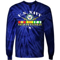 US Vietnam Veteran USA Flag Vietnam Vet Tie-Dye Long Sleeve Shirt