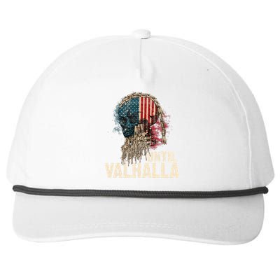 Until Valhalla Viking US Flag Vintage Til Valhalla Snapback Five-Panel Rope Hat