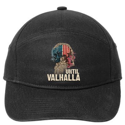 Until Valhalla Viking US Flag Vintage Til Valhalla 7-Panel Snapback Hat