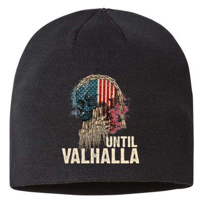 Until Valhalla Viking US Flag Vintage Til Valhalla Sustainable Beanie