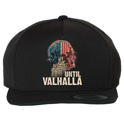 Until Valhalla Viking US Flag Vintage Til Valhalla Wool Snapback Cap