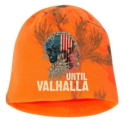 Until Valhalla Viking US Flag Vintage Til Valhalla Kati - Camo Knit Beanie