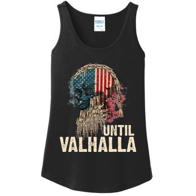 Until Valhalla Viking US Flag Vintage Til Valhalla Ladies Essential Tank