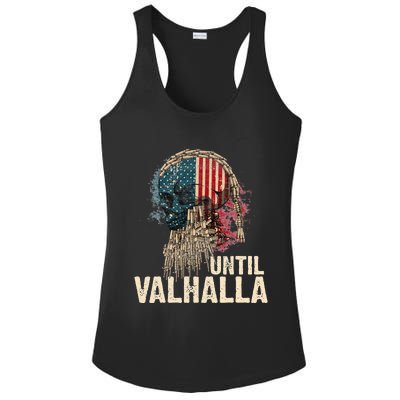 Until Valhalla Viking US Flag Vintage Til Valhalla Ladies PosiCharge Competitor Racerback Tank