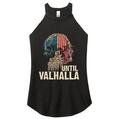 Until Valhalla Viking US Flag Vintage Til Valhalla Women's Perfect Tri Rocker Tank