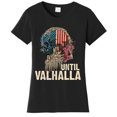 Until Valhalla Viking US Flag Vintage Til Valhalla Women's T-Shirt