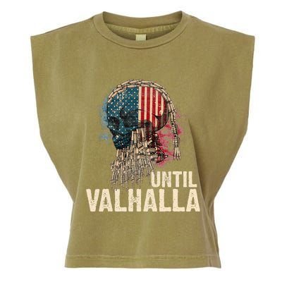 Until Valhalla Viking US Flag Vintage Til Valhalla Garment-Dyed Women's Muscle Tee