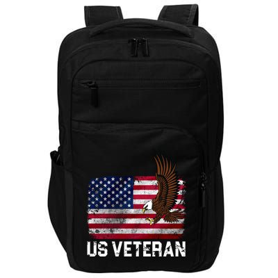 US Veteran Vintage American Bald Eagle Impact Tech Backpack
