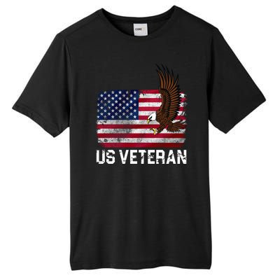 US Veteran Vintage American Bald Eagle Tall Fusion ChromaSoft Performance T-Shirt