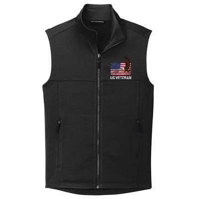 US Veteran Vintage American Bald Eagle Collective Smooth Fleece Vest