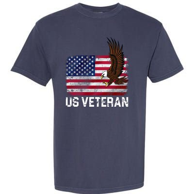 US Veteran Vintage American Bald Eagle Garment-Dyed Heavyweight T-Shirt