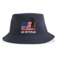 US Veteran Vintage American Bald Eagle Sustainable Bucket Hat